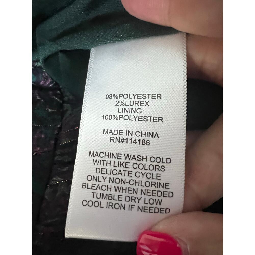 Frye & Co LS Floral Fit & Flare Button Front Dress Medium - Picture 11 of 16